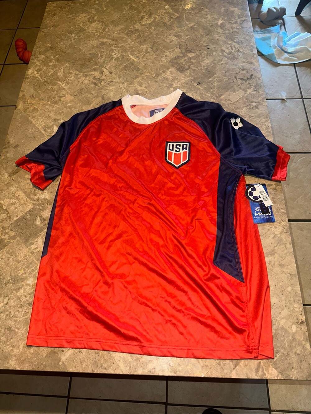 XCelsius Active USA Soccer Jersey Game of the World Men's Size Large